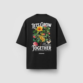 FLOWER 04 - Camisa Masculina Oversized Premium 20.1 LETS GROW TOGETHER