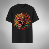 Camiseta Regular Unissex Tatto Barong Bali Rei Casual Algodão 30.1 BARONG - 02