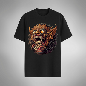 Camiseta Regular Unissex Tatto Barong Bali Rei Casual Algodão 30.1 BARONG - 03