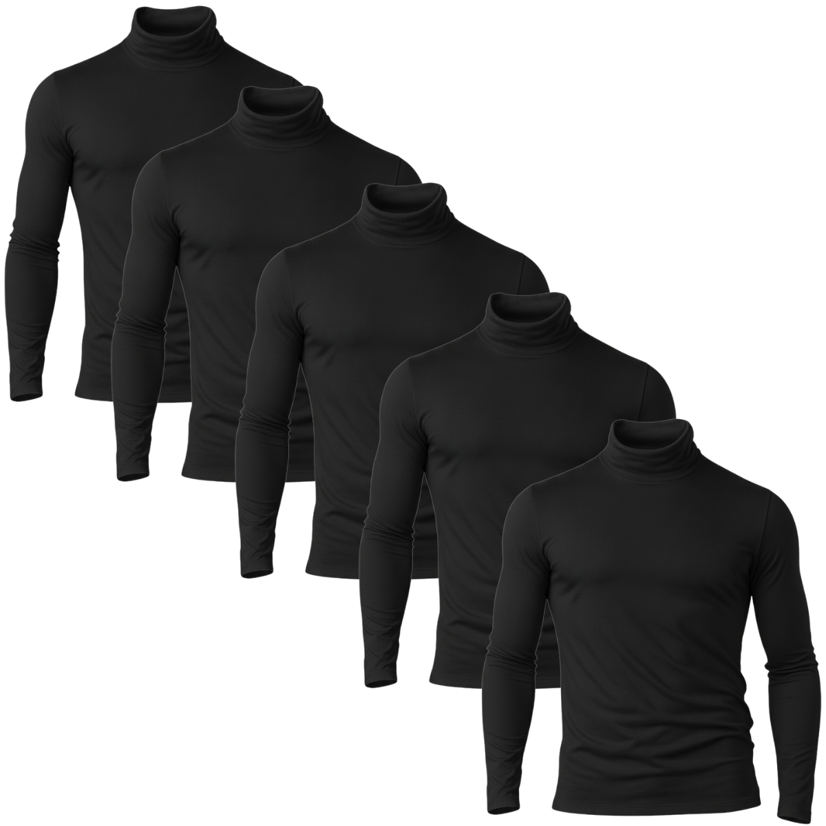 Kit 5 Camisas Térmica masculina Gola Alta - proteção solar UV 50+  Todos Kits