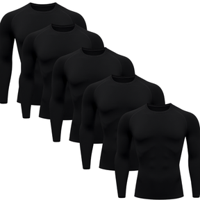 Kit 5 Camisetas Térmicas Manga Longa Proteção Uv 50+ Segunda Pele Várias Cores