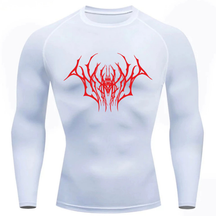 Camiseta Compressão Proteção Uv Estampada Na Frente Tecido Gelado Segunda Pele Manga Longa Cyber Tribal Draion
