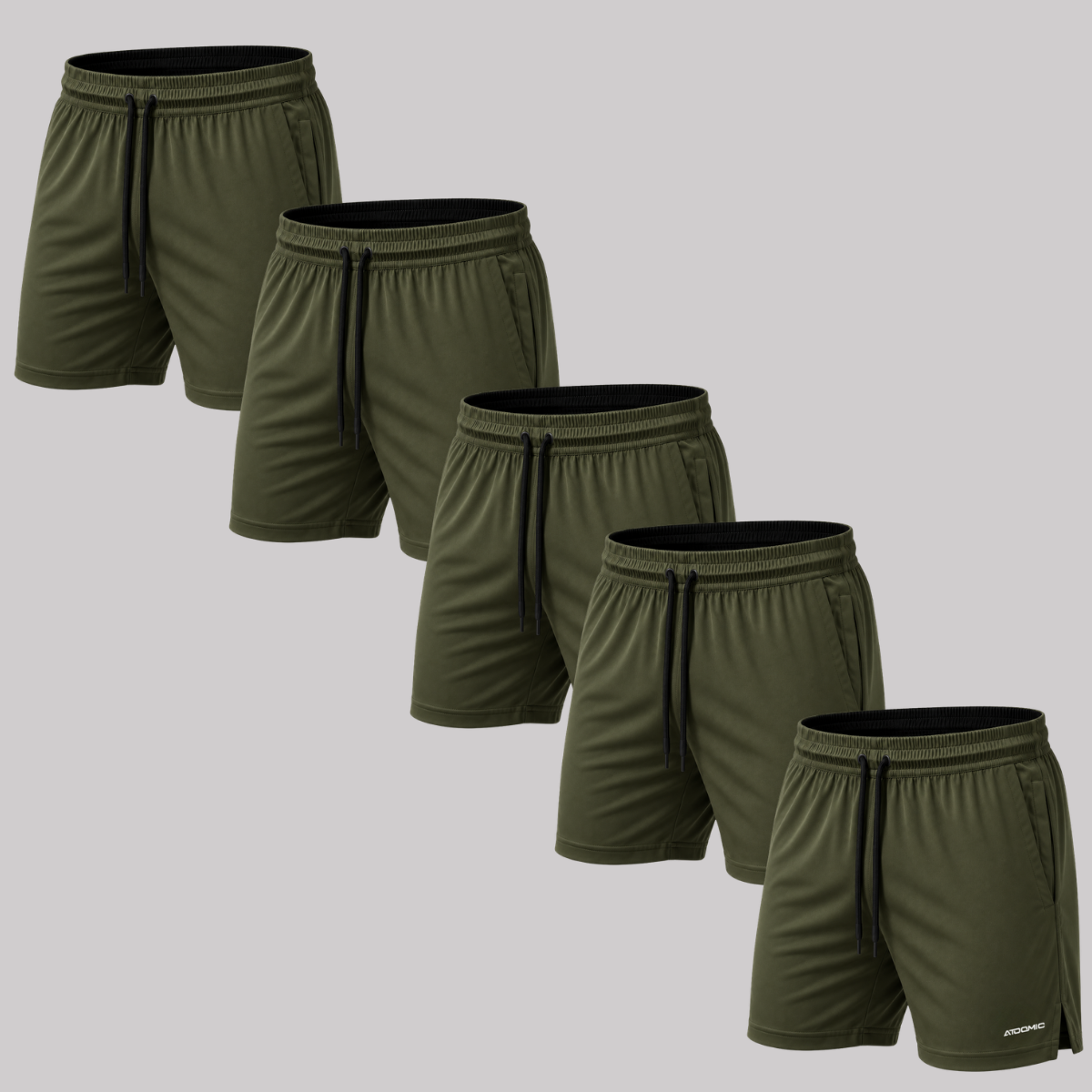 Kit 5 Bermuda Shorts Elastano Premium Treino