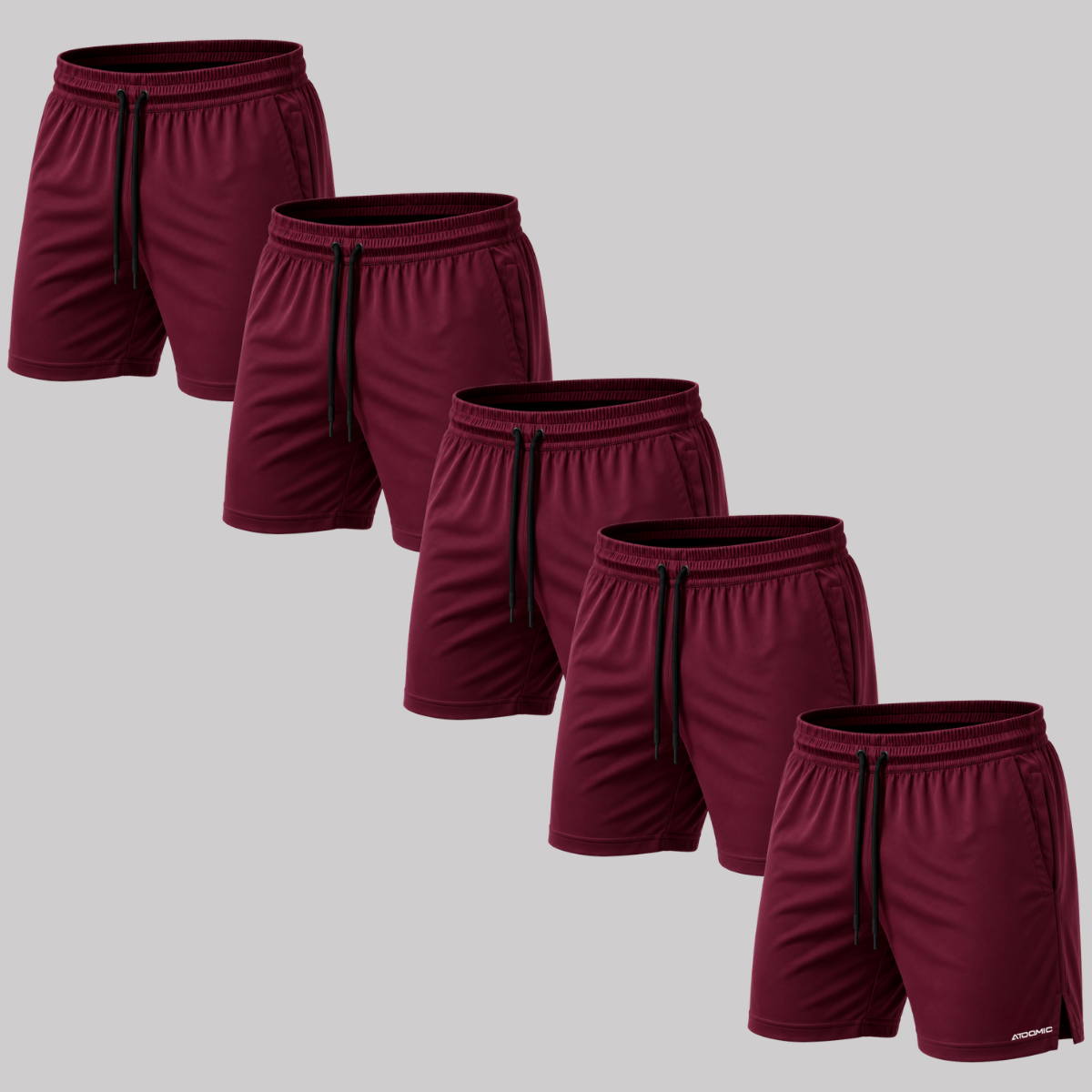 Kit 5 Bermuda Shorts Elastano Premium Treino