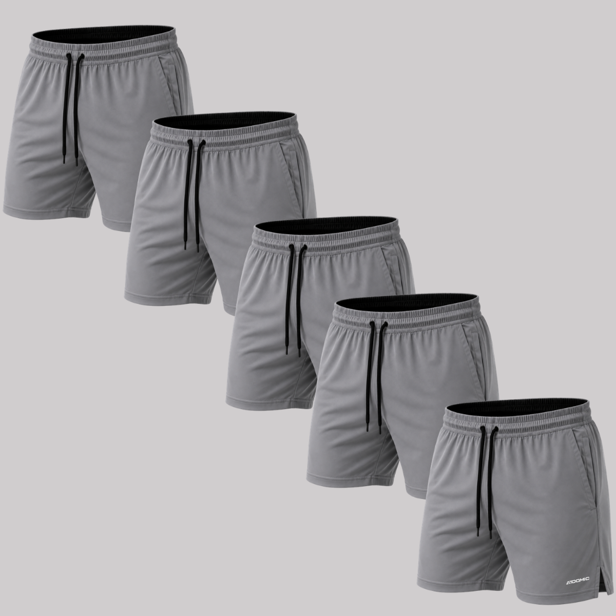 Kit 5 Bermuda Shorts Elastano Premium Treino