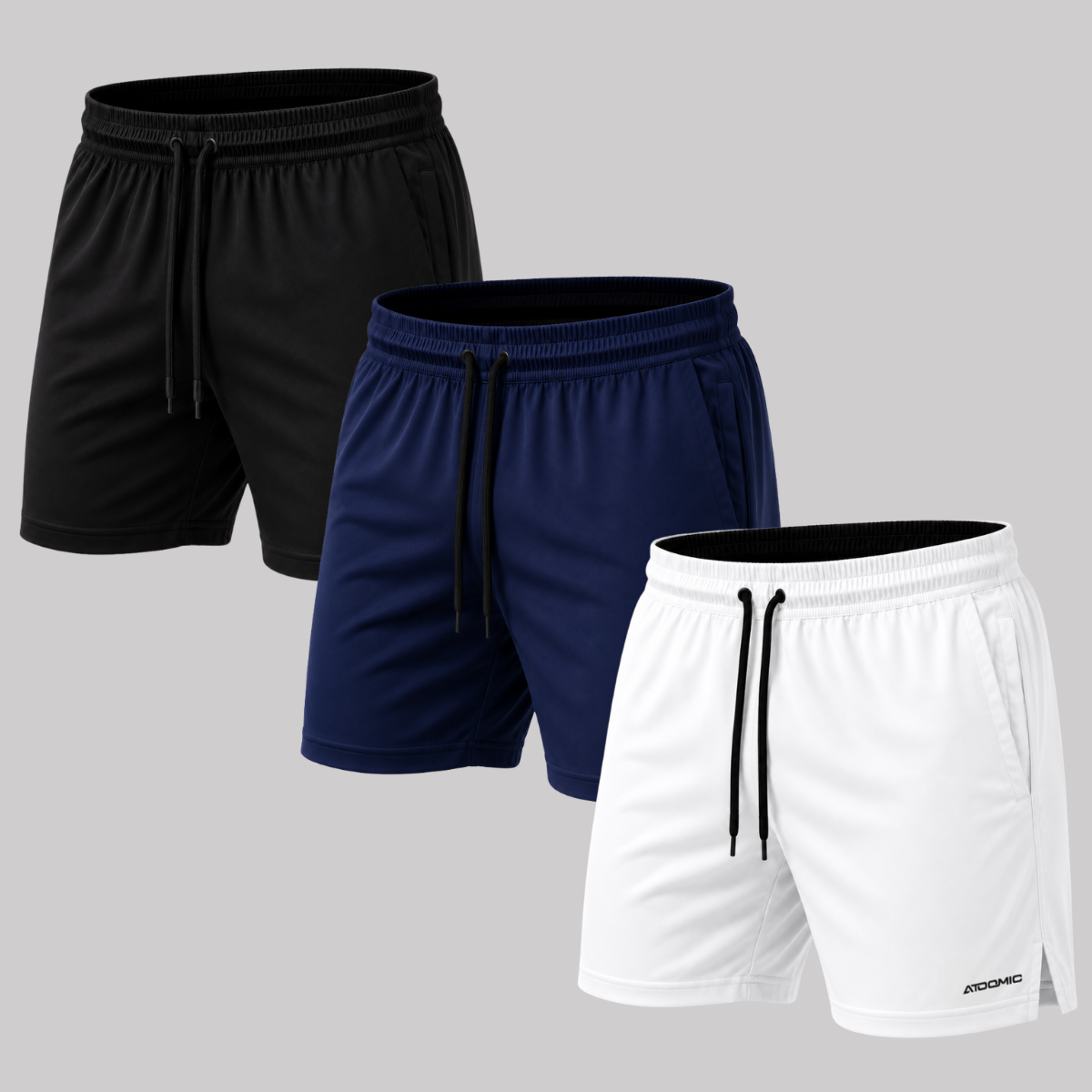 Kit 3 Bermuda Shorts Elastano Premium Treino