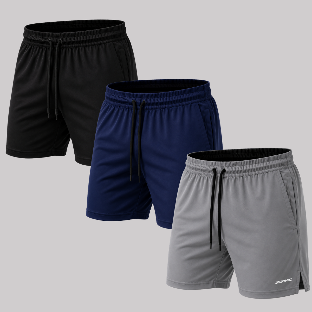 Kit 3 Bermuda Shorts Elastano Premium Treino