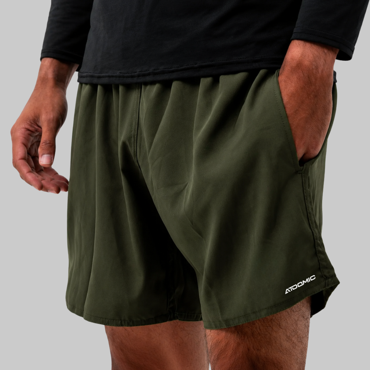 Bermuda Shorts Elastano Premium Mauricinho Treino - Verde Militar