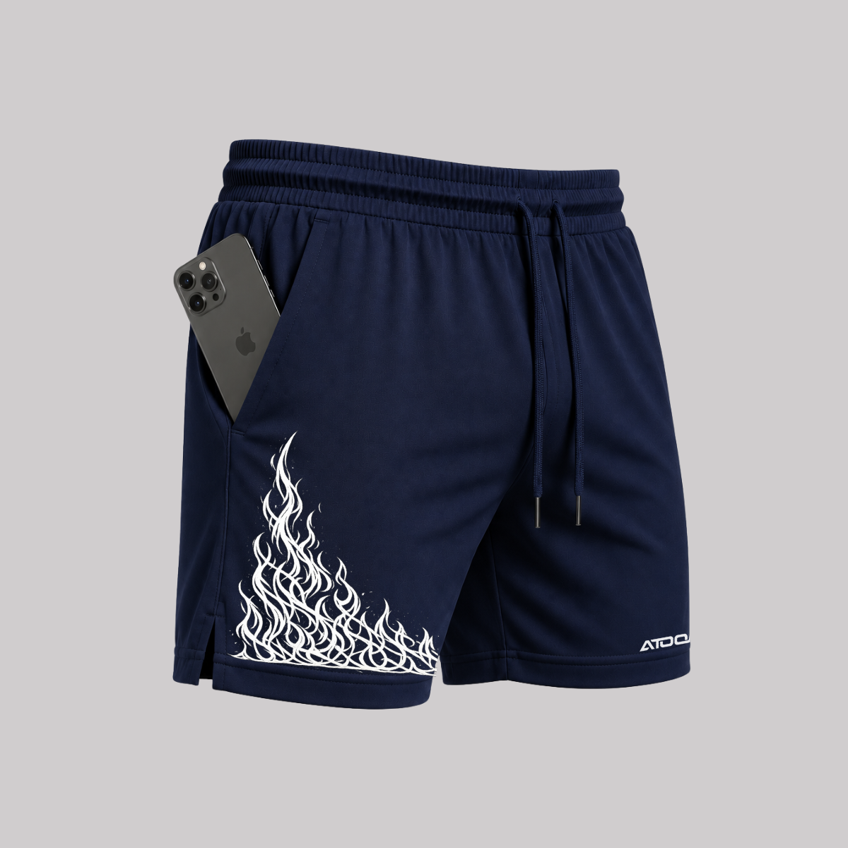 Shorts Elastano Fire Bermuda Fogo Corrida Mauricinho Tecido Leve Bermuda Para Treinar Gym