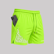 Shorts Elastano Fire Bermuda Fogo Corrida Mauricinho Tecido Leve Bermuda Para Treinar Gym