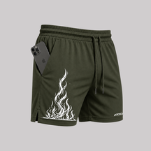 Bermuda Fogo Shorts Elastano Fire Premium Mauricinho Tecido Leve Bermuda Para Treino