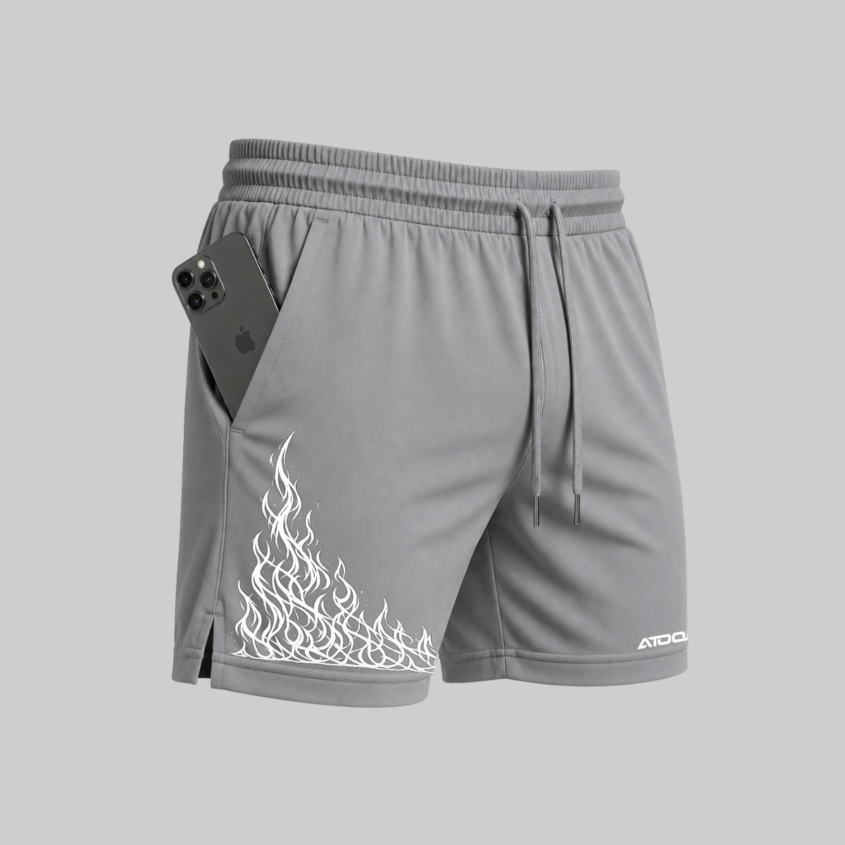 Shorts Elastano Fire Bermuda Fogo Corrida Mauricinho Tecido Leve Bermuda Para Treinar Gym