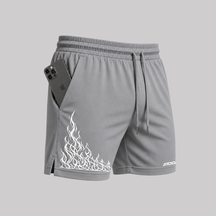 Shorts Elastano Fire Bermuda Fogo Corrida Mauricinho Tecido Leve Bermuda Para Treinar Gym