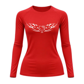Camiseta Compressão Uv Manga Longa Cyber Tribal Angel Hello Kitty Rash Guard
