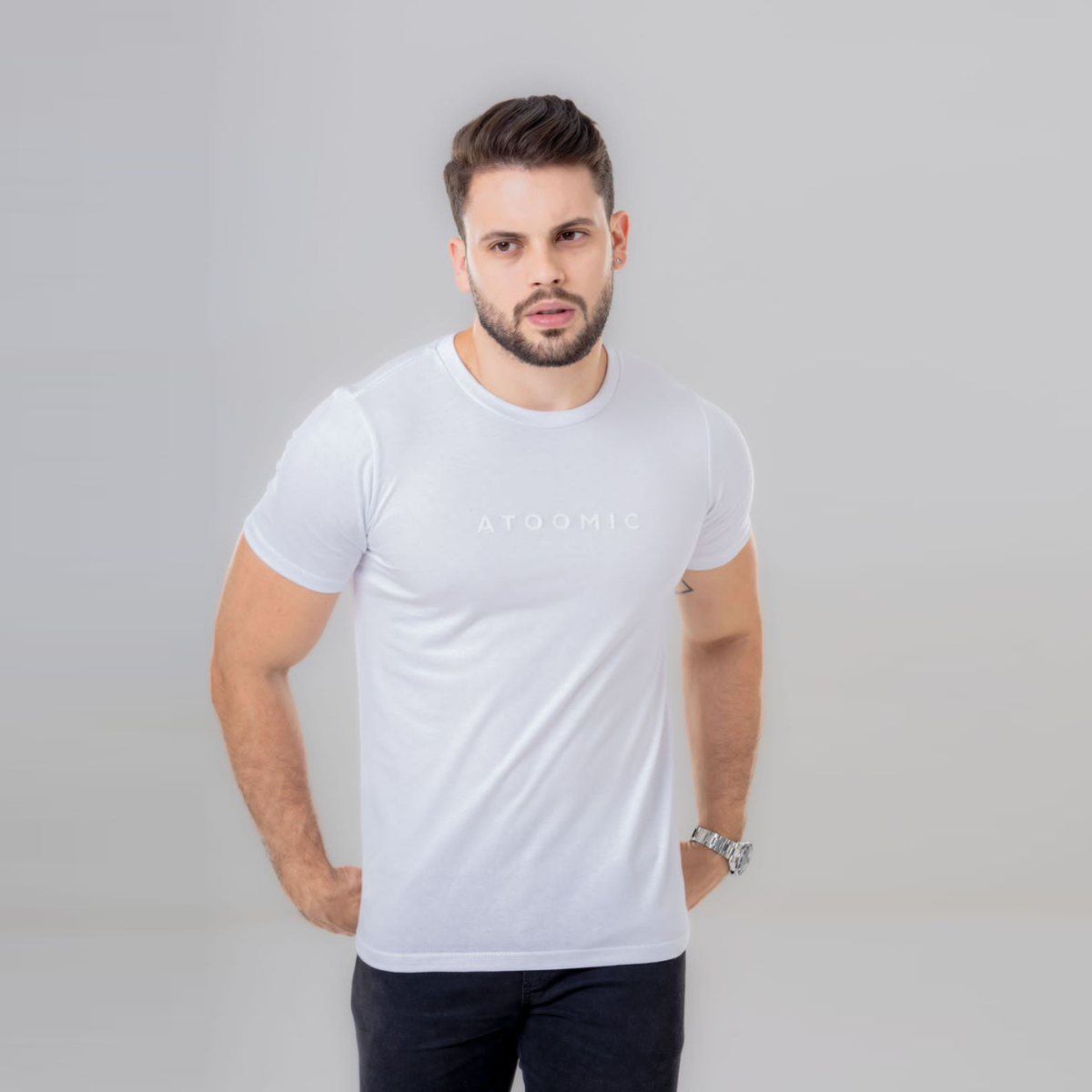 Camiseta Básica Estampa Atoomic - Todas As Cores