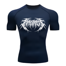 Camiseta Curta Compressão Proteção UV Cyber Tribal Frente
