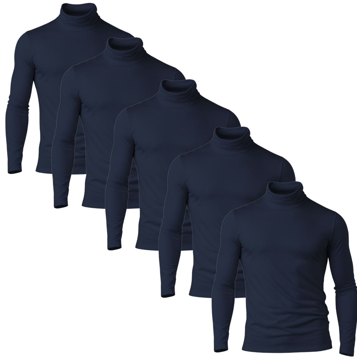 Kit 5 Camisas Térmica masculina Gola Alta - proteção solar UV 50+  Todos Kits