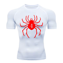 Camisa Compressão Proteção Uv 50+ Estampada Tecido Gelado Segunda Pele Manga Curta Aranha Hisoka Rash Guard