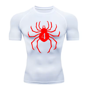 Camisa Compressão Proteção Uv 50+ Estampada Tecido Gelado Segunda Pele Manga Curta Aranha Hisoka