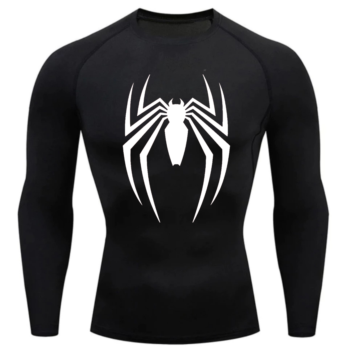 Camisa Compressão Proteção Uv 50+ Estampada Tecido Gelado Segunda Pele Manga Longa Aranha Venom