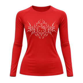 Camiseta Compressão Uv Manga Longa Cyber Tribal Black Heart Hello Kitty Rash Guard