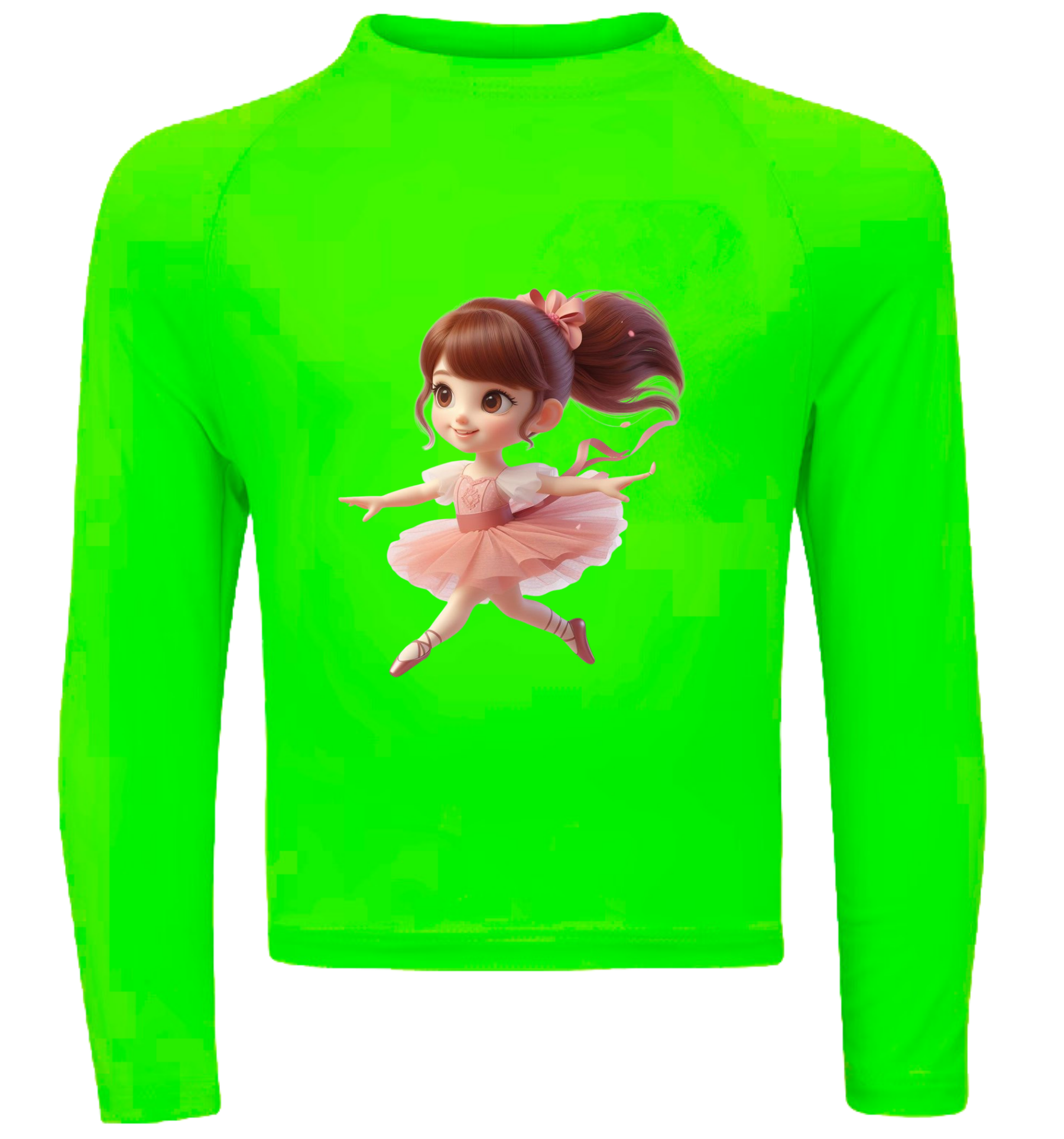 Camiseta Bailarina Fofa Dançando De Tule Rosa Térmica Juvenil Infantil Proteção Solar Uv 50+ Estampada - 04