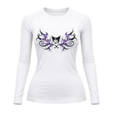 Camiseta Compressão Uv Manga Longa Cyber Tribal Kuromi Hello Kitty Rash Guard