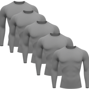 Kit 5 Camisetas Térmicas Manga Longa Proteção Uv 50+ Segunda Pele Várias Cores