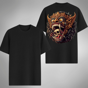 Camiseta Regular Unissex Tatto Barong Bali Rei Casual Algodão 30.1 BARONG - 03