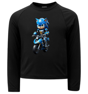 Camiseta Sonic Motoqueiro Radical O Mais Veloz Térmica Juvenil Infantil Proteção Solar Uv 50+ Estampada - 17