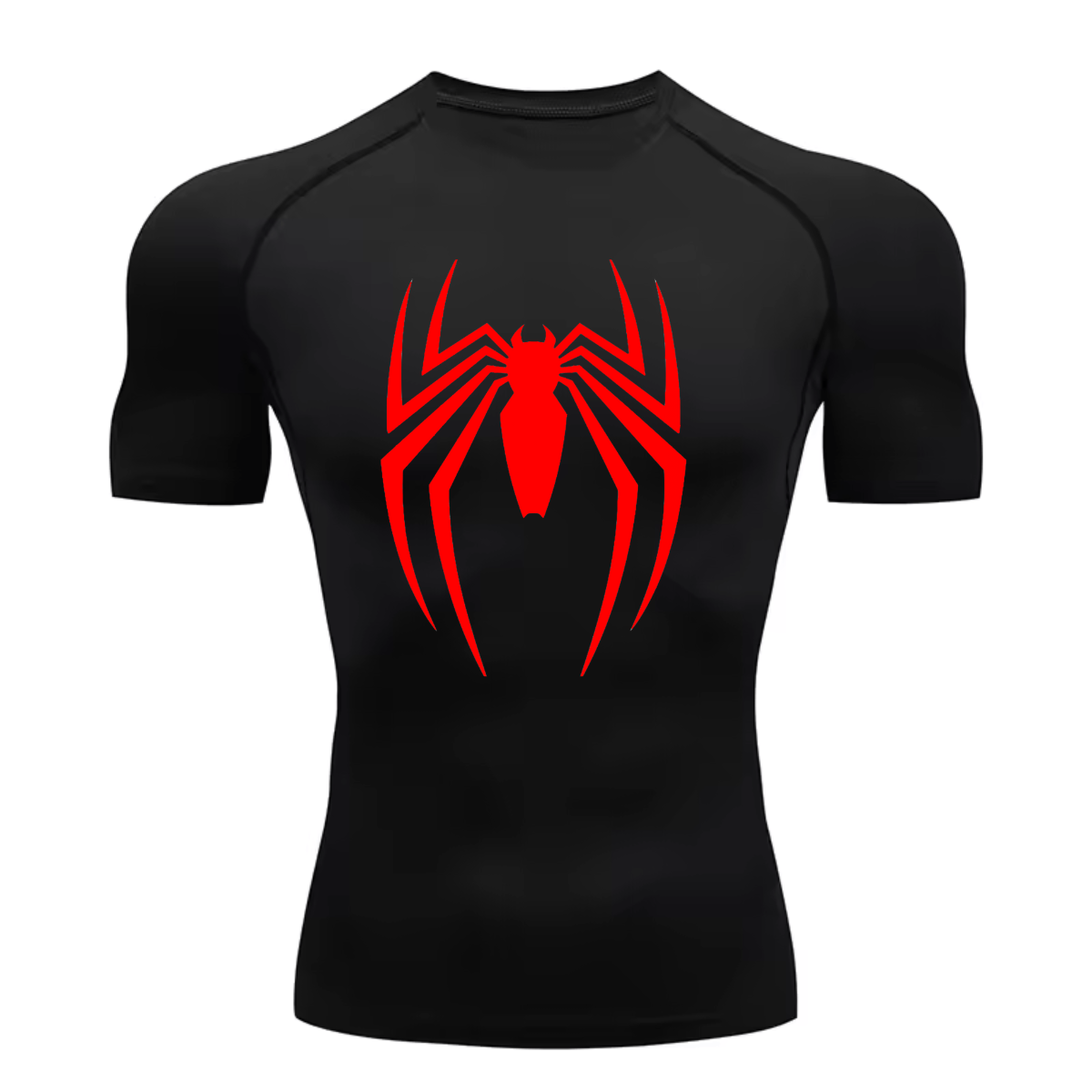 Camisa Compressão Proteção Uv 50+ Estampada Tecido Gelado Segunda Pele Manga Curta Aranha Venom