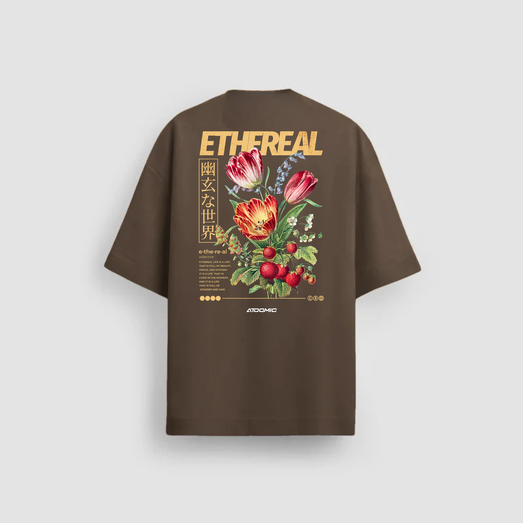 FLOWER 12 - Camisa Masculina Oversized Premium 20.1 ETHEREAL