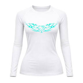 Camiseta Compressão Uv Manga Longa Cyber Tribal Angel Hello Kitty Rash Guard
