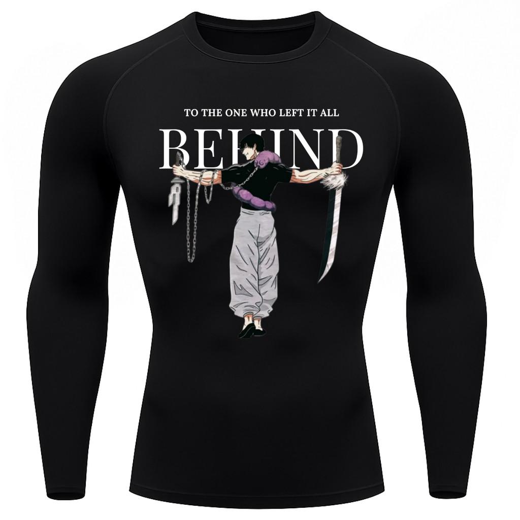 Camiseta Compressão Proteção Uv 50+ Manga Longa Jujutsu Kaisen Toji Zenin Behind Rash Guard