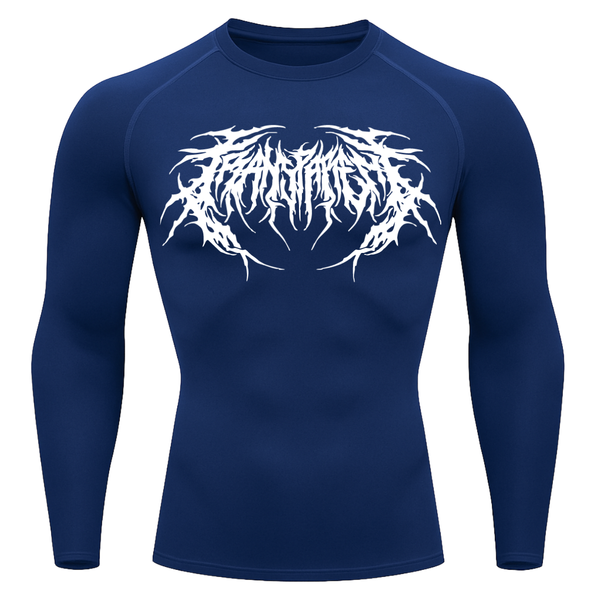 Camiseta Longa Compressão Proteção UV Cyber Tribal Frente