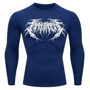 Camiseta Longa Compressão Proteção UV Cyber Tribal Frente