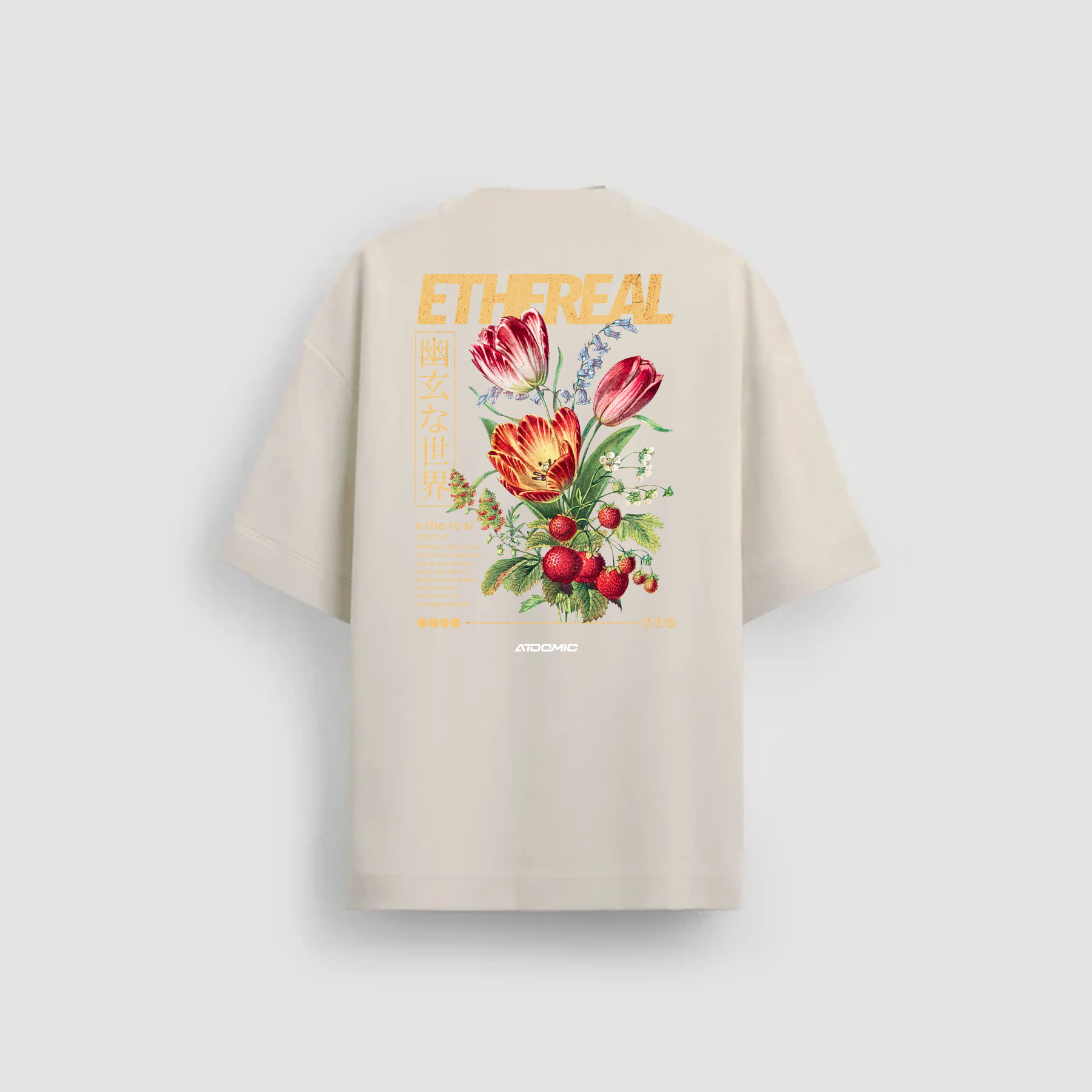 FLOWER 12 - Camisa Masculina Oversized Premium 20.1 ETHEREAL