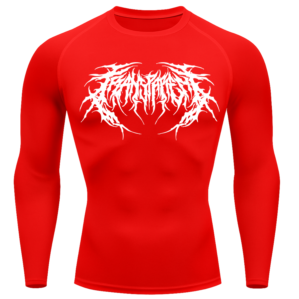 Camiseta Longa Compressão Proteção UV Cyber Tribal Frente