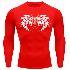 Camiseta Longa Compressão Proteção UV Cyber Tribal Frente