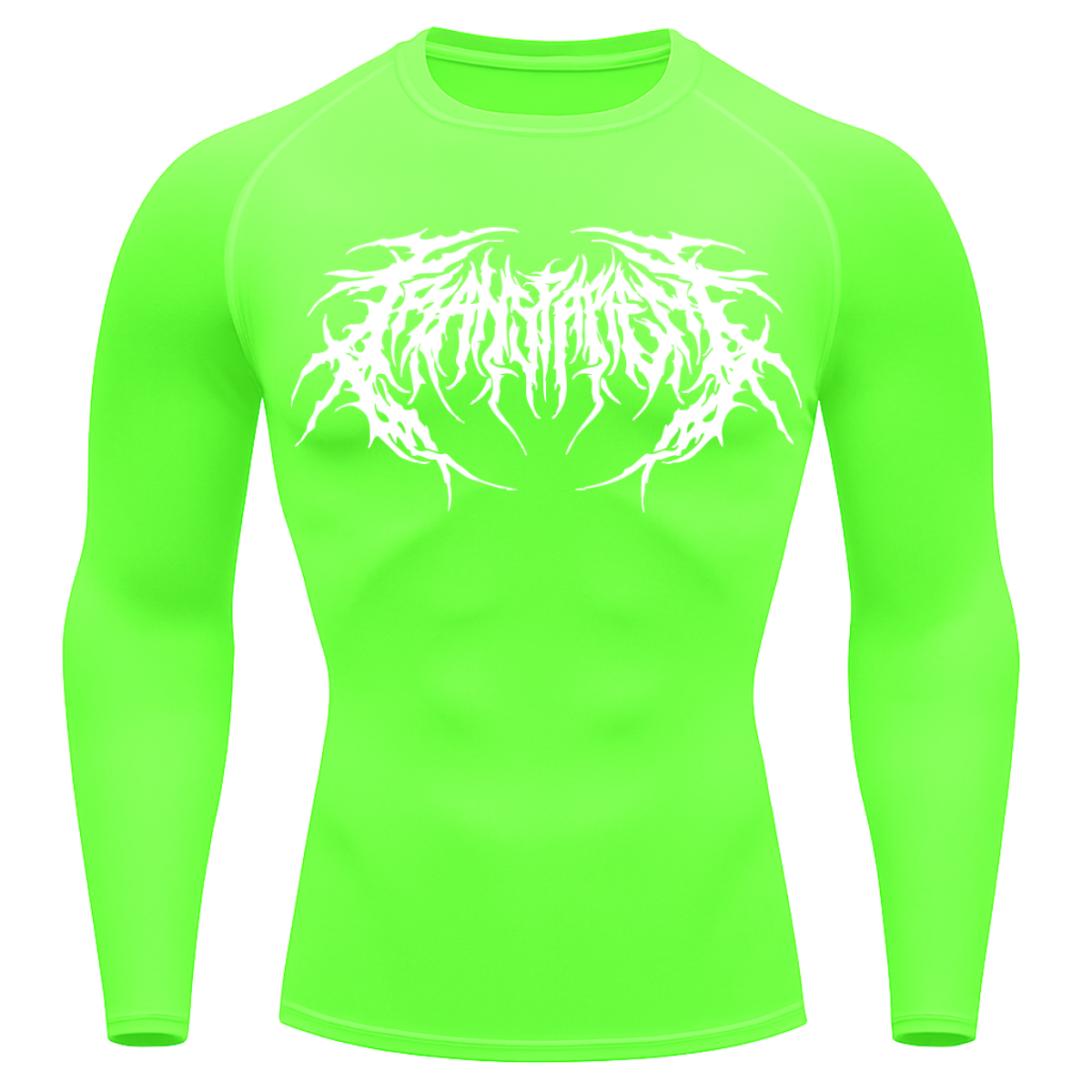 Camiseta Longa Compressão Proteção UV Cyber Tribal Frente