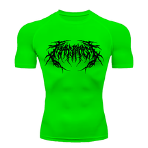 Camiseta Curta Compressão Proteção UV Cyber Tribal Frente
