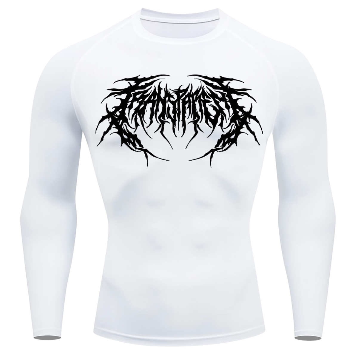 Camiseta Longa Compressão Proteção UV Cyber Tribal Frente