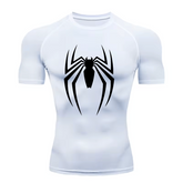 Camiseta Curta Compressão Proteção UV Aranha Venom