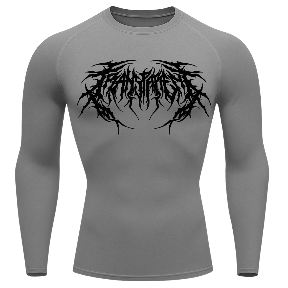 Camiseta Longa Compressão Proteção UV Cyber Tribal Frente