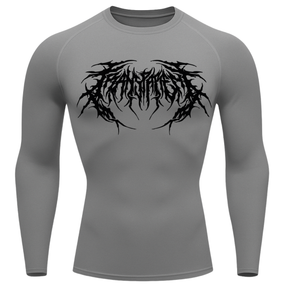 Camiseta Longa Compressão Proteção UV Cyber Tribal Frente