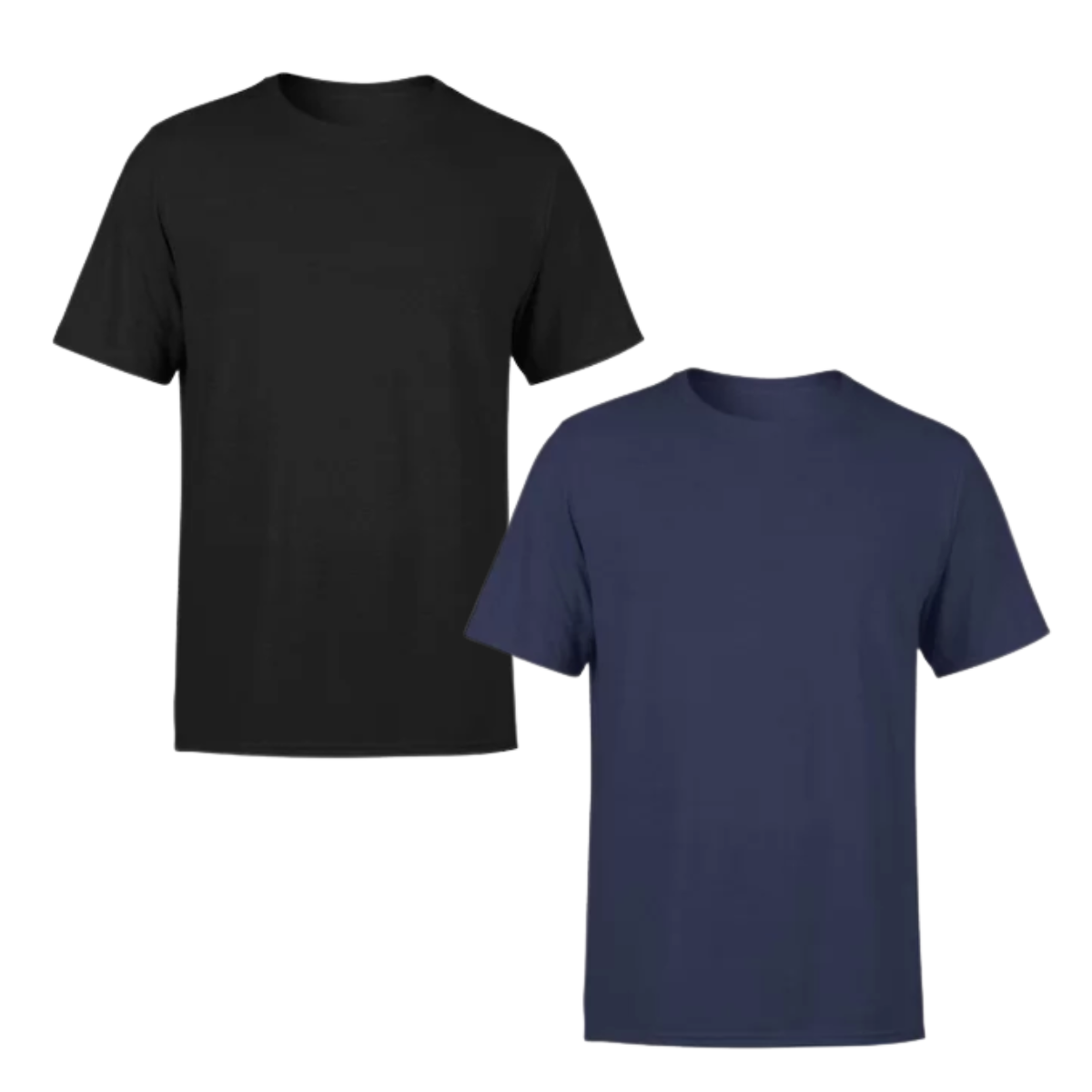 Kit 2 Camiseta Básica - Preto/Marinho