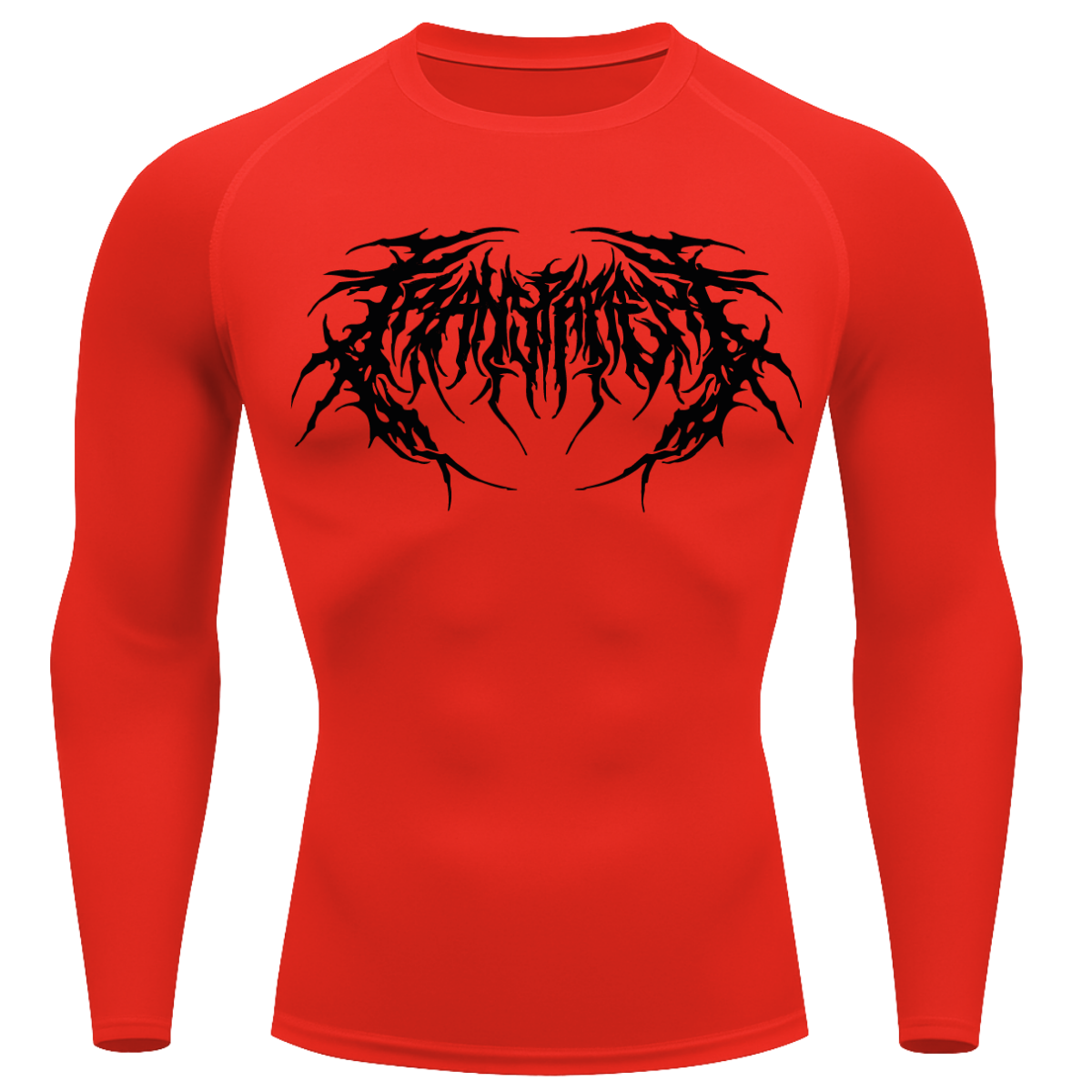 Camiseta Longa Compressão Proteção UV Cyber Tribal Frente