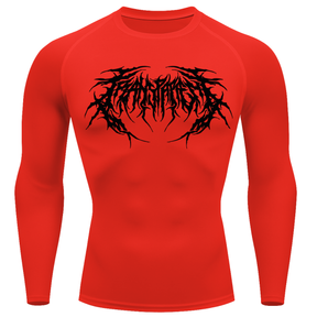 Camiseta Longa Compressão Proteção UV Cyber Tribal Frente