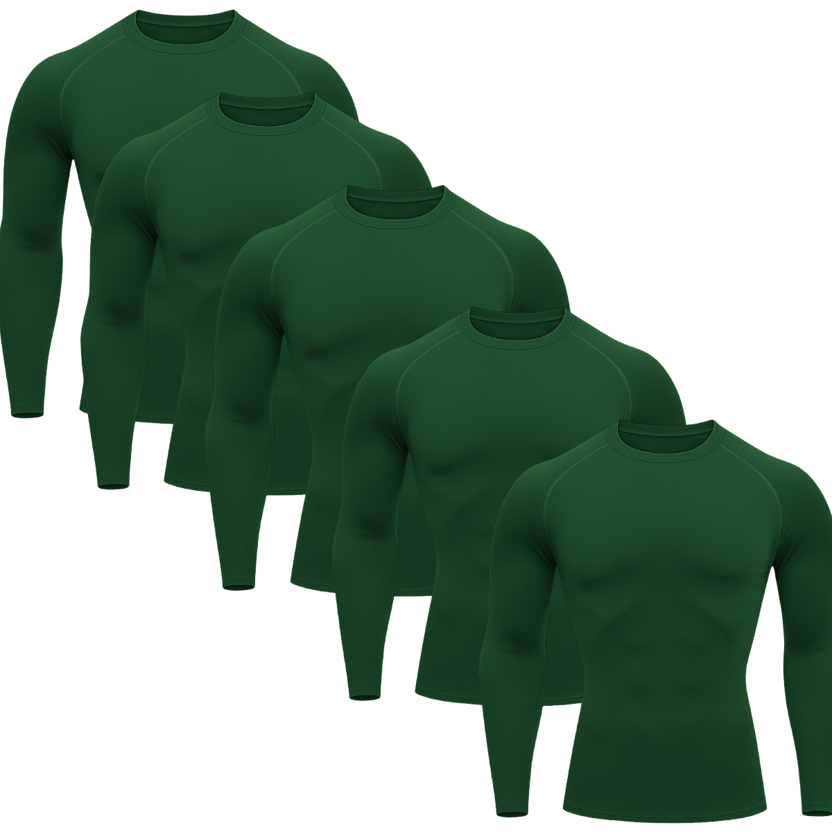 Kit 5 Camisetas Térmicas Manga Longa Proteção Uv 50+ Segunda Pele Várias Cores