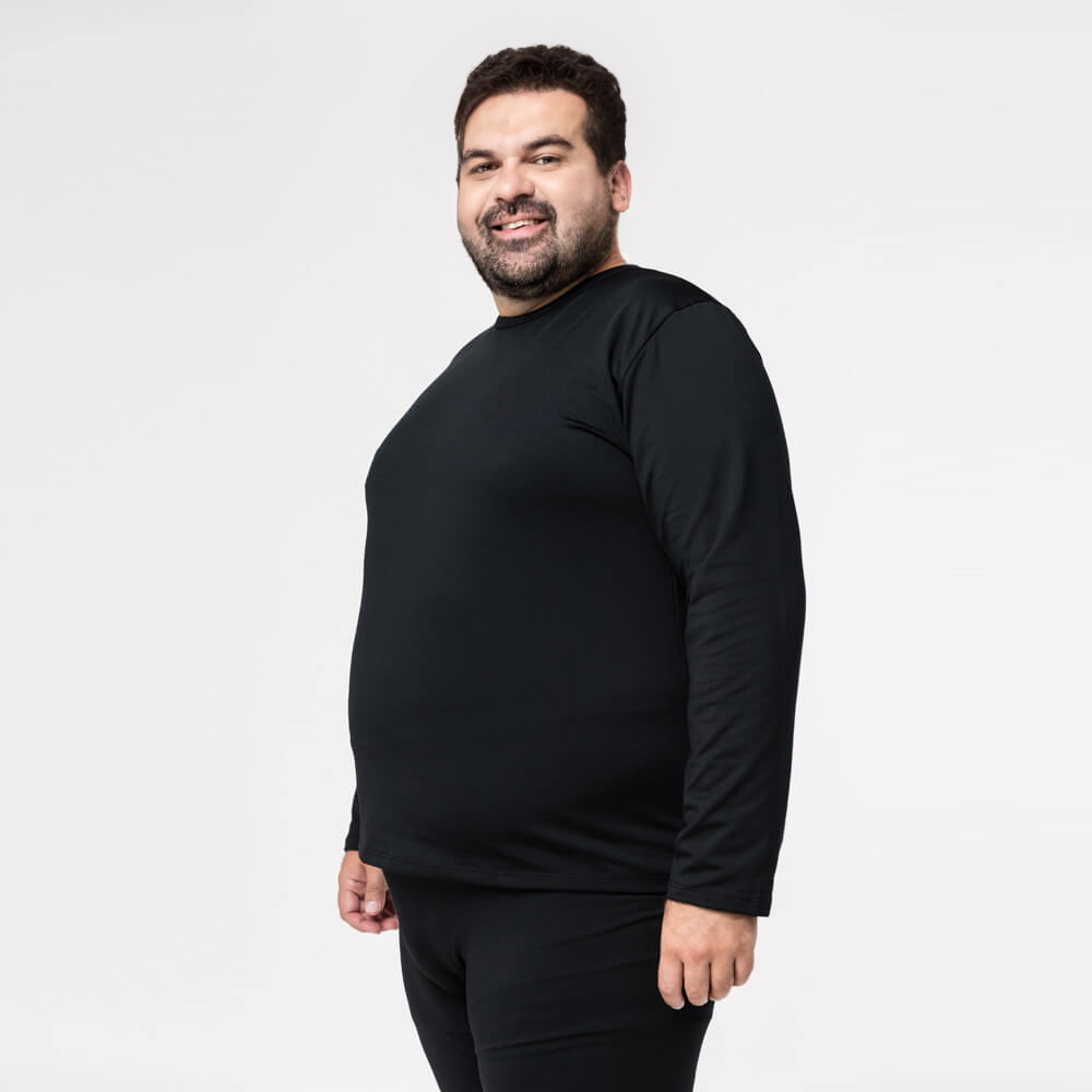 Camisa Plus Size Térmica Tecido Peluciado